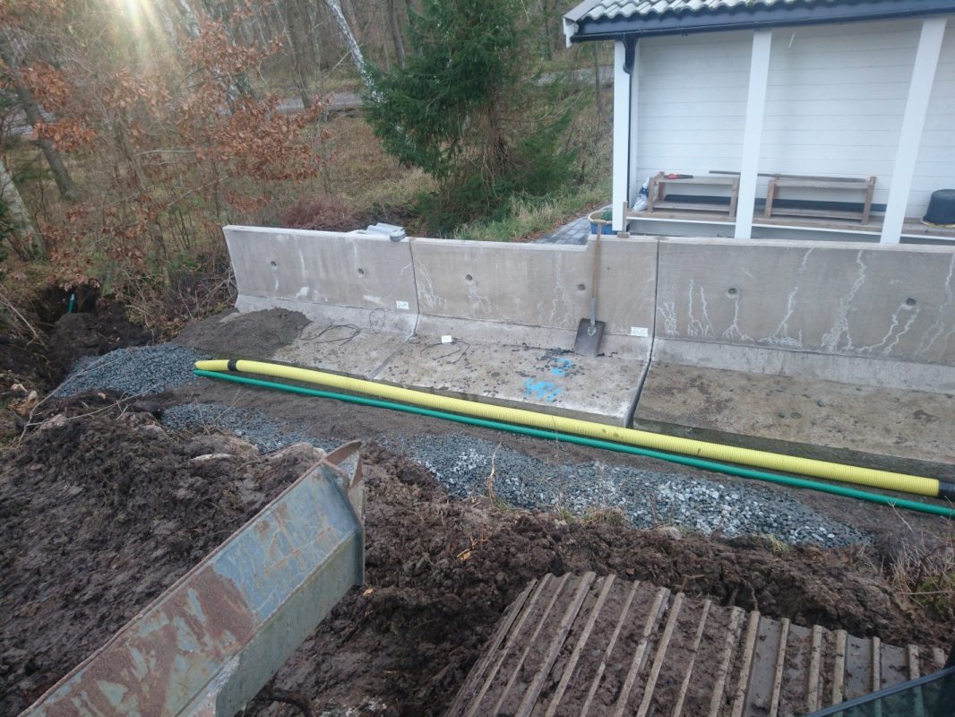 Husgrund, stensättning, pool, garage i Draget, Onsala